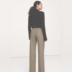 NWT Banana Republic straight leg mid rise tan/grey  work pants womens size OP